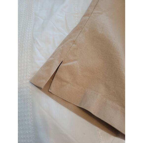 Isaac Mizrahi Size 16 Khaki Stretch Straight Leg Crop Pant A675363 NWOT - Picture 3 of 12